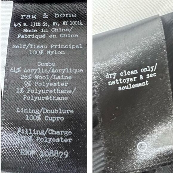 Rag & Bone Georgie Bomber Jacket Orange Nylon Technical Bomber Coat Size M - Picture 14 of 15